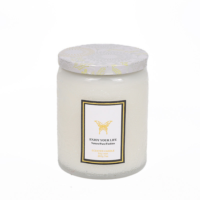 Embossed Glass Fragrance Handmade Gift Aromatherapy Soy Candles Embossed Glass Fragrance Handmade Gift Aromatherapy Soy Candles
